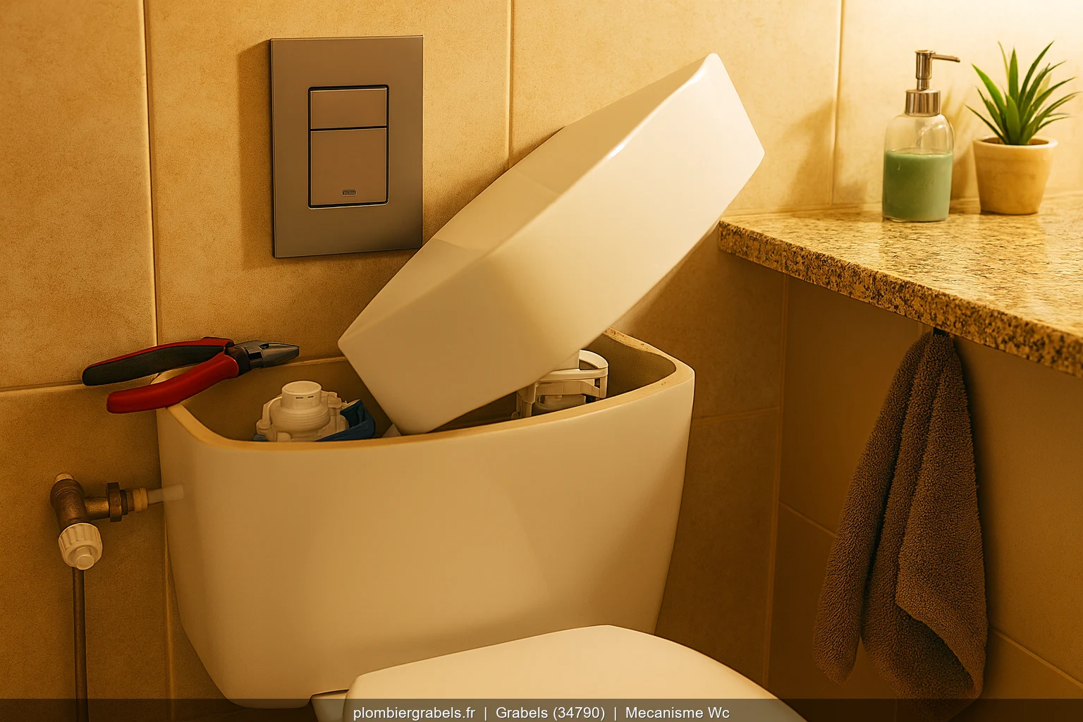 Changement mecanisme WC a Grabels