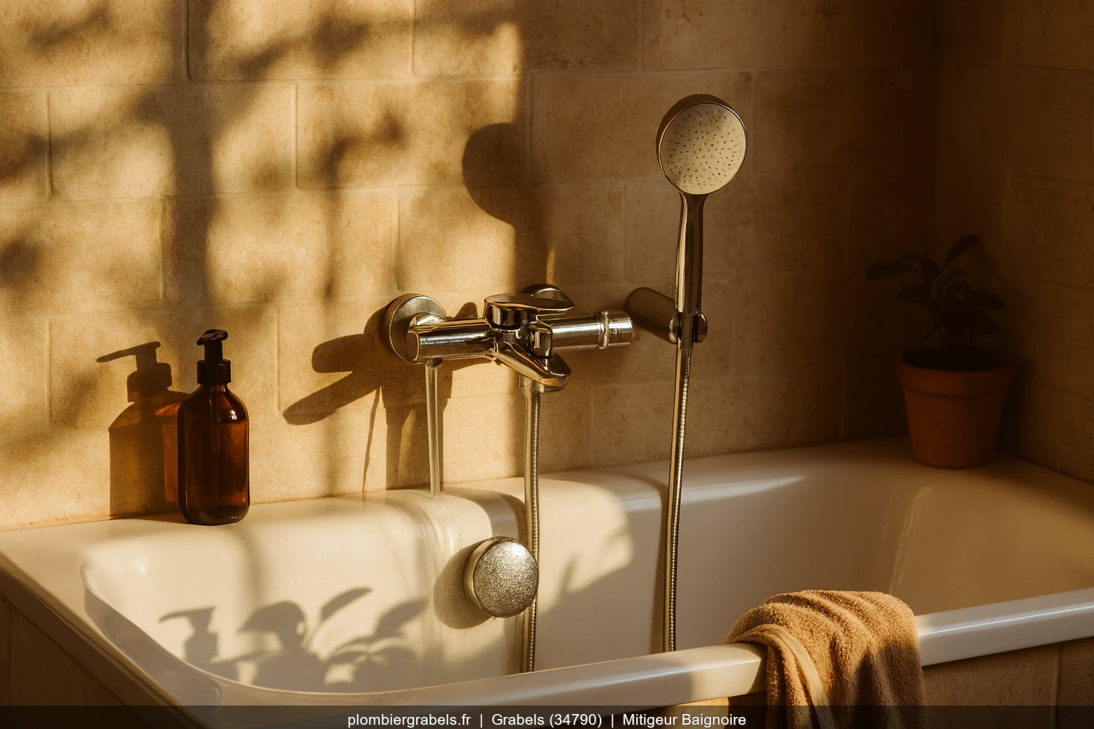 Installation mitigeur baignoire Grohe Grohtherm a Grabels (34790)