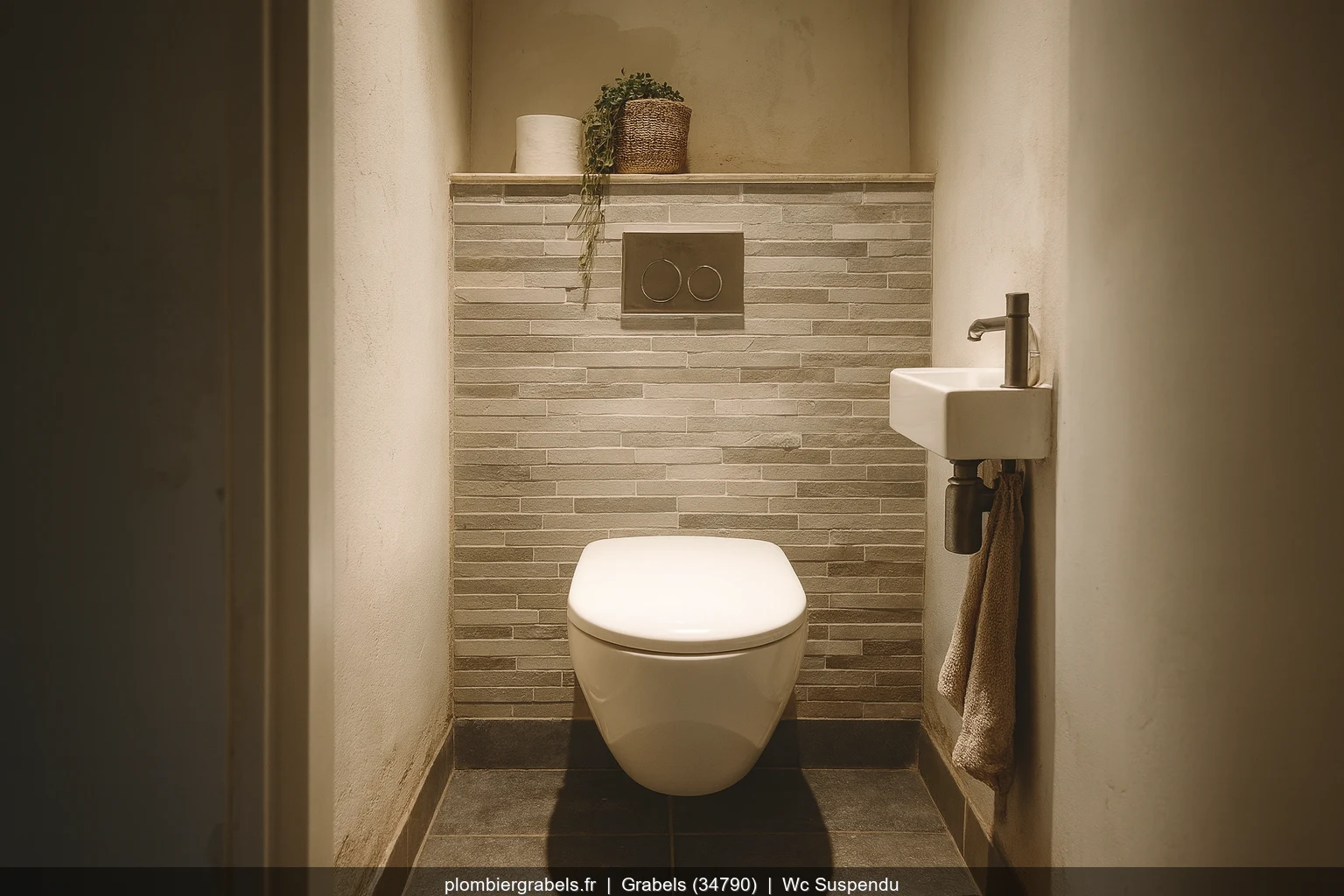 Pose WC suspendu Geberit Duofix par plombier a Grabels (34790)